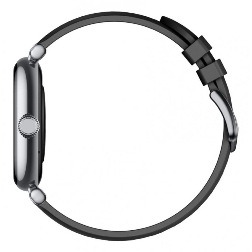 Ksix - Smartwatch Iria, Pantalla AMOLED 1.7", Autonomía 4 días, Correa metal y silicona, Modos deporte y salud, Llamadas, Negro