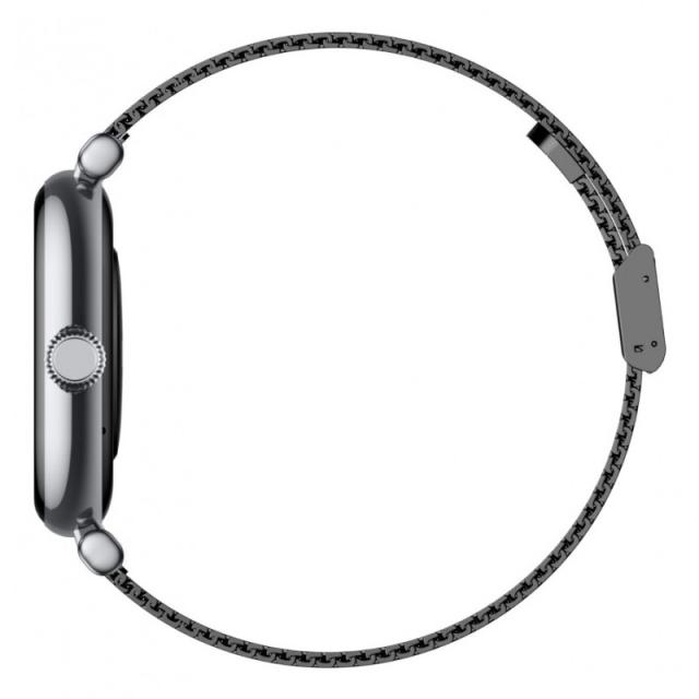 Ksix - Smartwatch Iria, Pantalla AMOLED 1.7", Autonomía 4 días, Correa metal y silicona, Modos deporte y salud, Llamadas, Negro