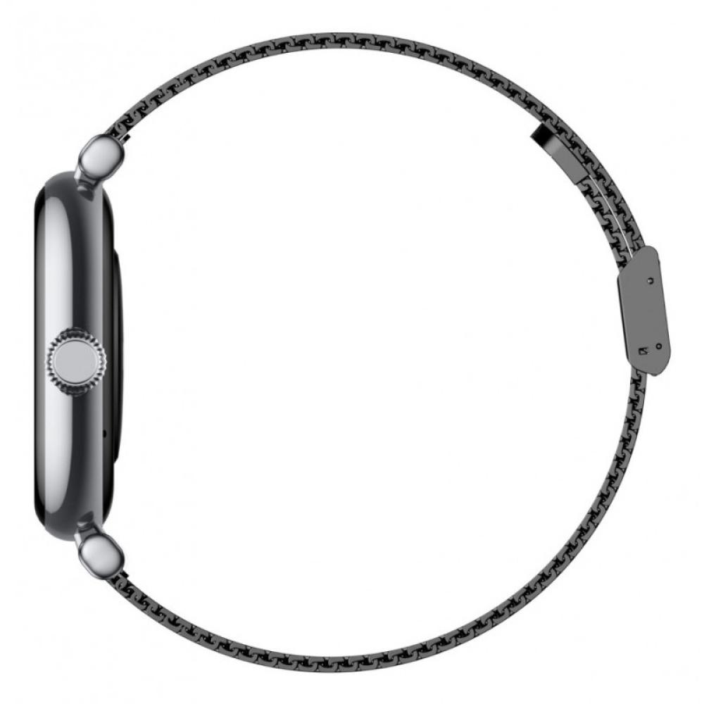 Ksix - Smartwatch Iria, Pantalla AMOLED 1.7", Autonomía 4 días, Correa metal y silicona, Modos deporte y salud, Llamadas, Negro