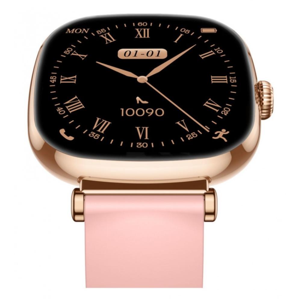 Ksix - Smartwatch Iria, Pantalla AMOLED 1.7", Autonomía 4 días, Correa metal y silicona, Modos deporte y salud, Llamadas, Rosa