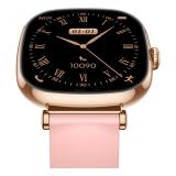 Ksix - Smartwatch Iria, Pantalla AMOLED 1.7", Autonomía 4 días, Correa metal y silicona, Modos deporte y salud, Llamadas, Rosa