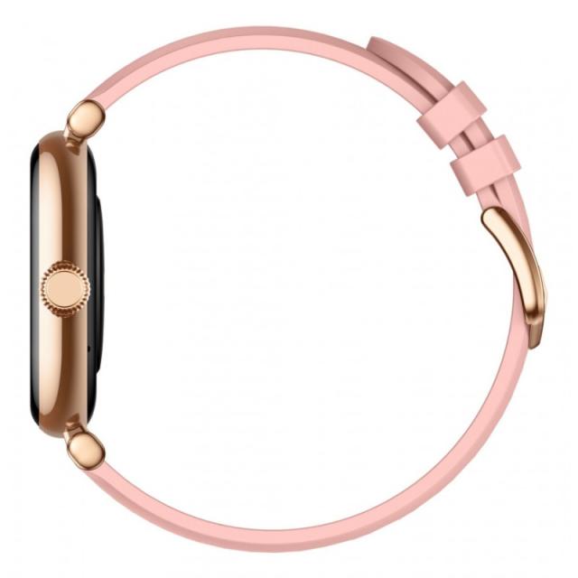 Ksix - Smartwatch Iria, Pantalla AMOLED 1.7", Autonomía 4 días, Correa metal y silicona, Modos deporte y salud, Llamadas, Rosa