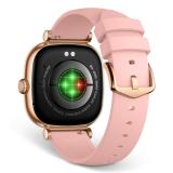 Ksix - Smartwatch Iria, Pantalla AMOLED 1.7", Autonomía 4 días, Correa metal y silicona, Modos deporte y salud, Llamadas, Rosa
