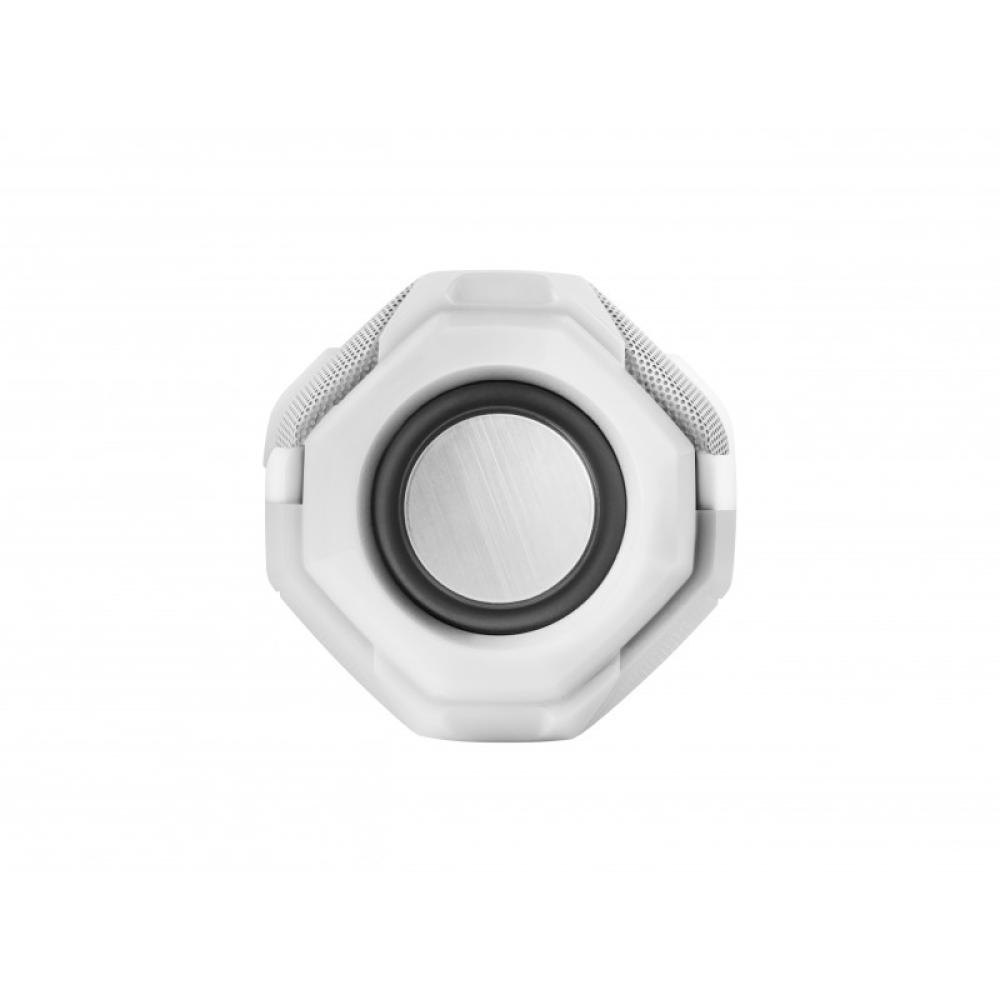 Mars Gaming - MSBAXW, Altavoz Bluetooth RGB, Compacto,10W, USB/MicroSD/Radio, Blanco