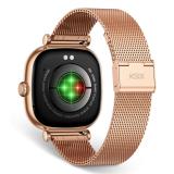 Ksix - Smartwatch Iria, Pantalla AMOLED 1.7", Autonomía 4 días, Correa metal y silicona, Modos deporte y salud, Llamadas, Rosa