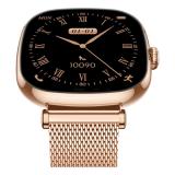 Ksix - Smartwatch Iria, Pantalla AMOLED 1.7", Autonomía 4 días, Correa metal y silicona, Modos deporte y salud, Llamadas, Rosa