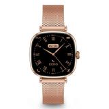 Ksix - Smartwatch Iria, Pantalla AMOLED 1.7", Autonomía 4 días, Correa metal y silicona, Modos deporte y salud, Llamadas, Rosa