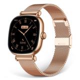 Ksix - Smartwatch Iria, Pantalla AMOLED 1.7", Autonomía 4 días, Correa metal y silicona, Modos deporte y salud, Llamadas, Rosa