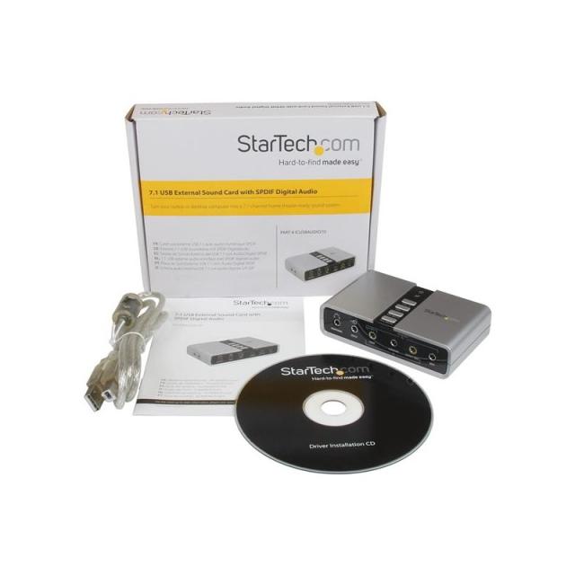 StarTech.com - Tarjeta de Sonido 7,1 USB Externa Adaptador Conversor puerto SPDIF Audio Digital Óptico