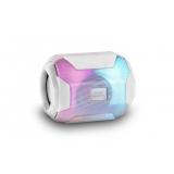 Mars Gaming - MSBAXW, Altavoz Bluetooth RGB, Compacto,10W, USB/MicroSD/Radio, Blanco