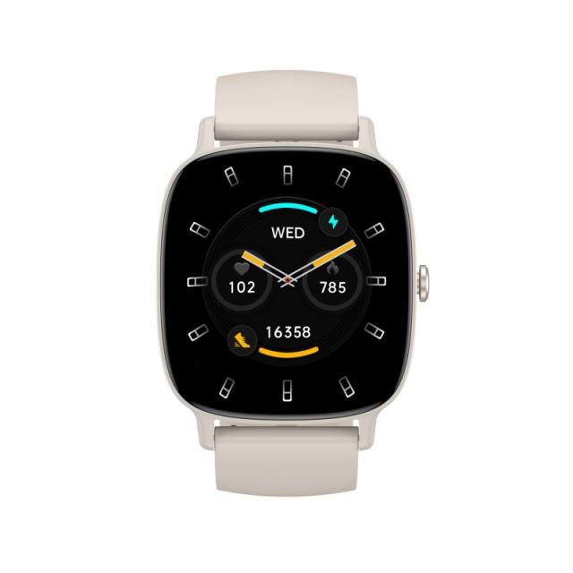 Ksix - Smartwatch Pulse, Pantalla 1.83", Autonomía 7 días, Modo deporte y salud, Llamadas, IP68, Beige