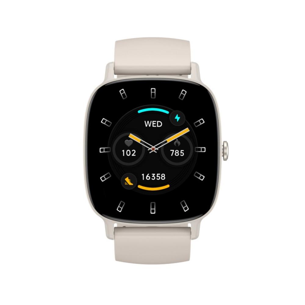Ksix - Smartwatch Pulse, Pantalla 1.83", Autonomía 7 días, Modo deporte y salud, Llamadas, IP68, Beige