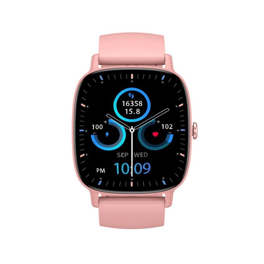 Ksix - Smartwatch Pulse, Pantalla 1.83", Autonomía 7 días, Modo deporte y salud, Llamadas, IP68, Rosa