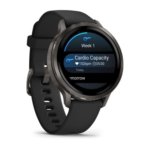 Garmin - Venu 4 3,05 cm (1.2") AMOLED 41 mm Digital 390 x 390 Pixeles Pantalla táctil Negro Wifi GPS (satélite)