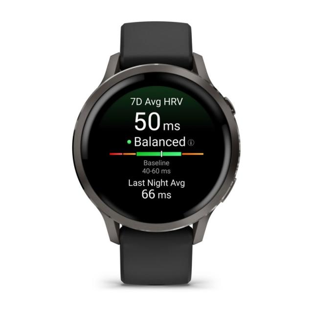 Garmin - Venu 4 3,05 cm (1.2") AMOLED 41 mm Digital 390 x 390 Pixeles Pantalla táctil Negro Wifi GPS (satélite)