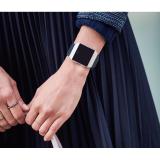 Fitbit - FB-164LBNVS Grupo de rock Negro Aluminio, Elastómero