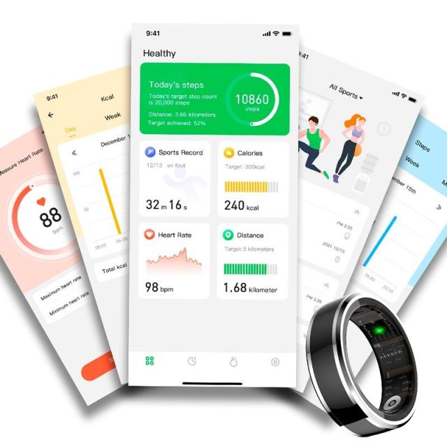 COOL Accesorios - 8434847073798 rastreador de actividad No Anillo inteligente rastreador de actividad Negro, Plata