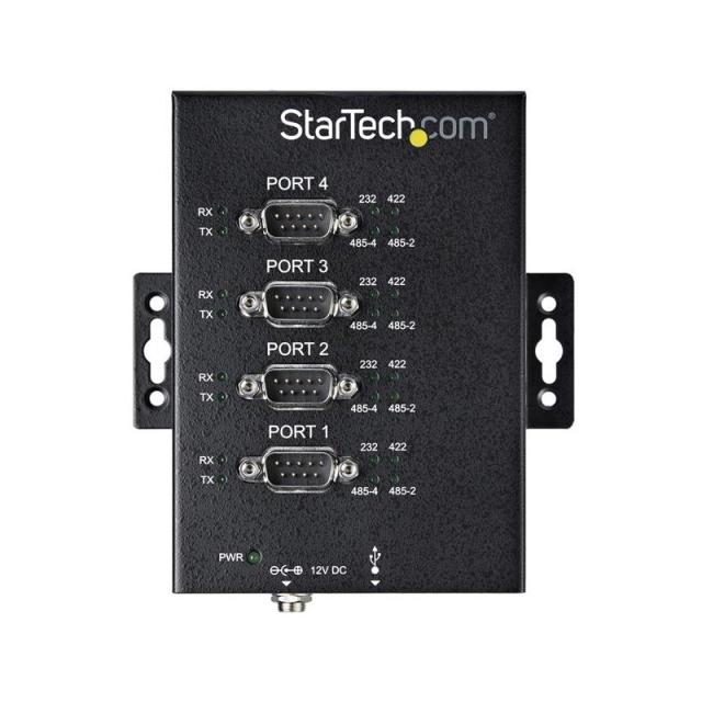 StarTech.com - Adaptador Hub Serie RS232/RS485/RS422 a 4 puertos USB - Convertidor Ladrón USB 2.0 a Serial DB9 - IP30 - de Monta