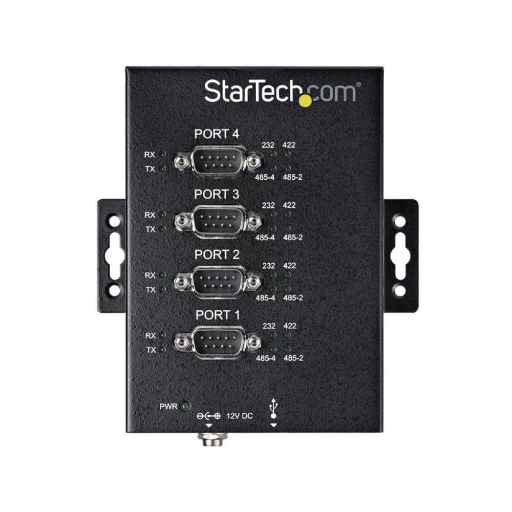 StarTech.com - Adaptador Hub Serie RS232/RS485/RS422 a 4 puertos USB - Convertidor Ladrón USB 2.0 a Serial DB9 - IP30 - de Monta