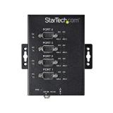 StarTech.com - Adaptador Hub Serie RS232/RS485/RS422 a 4 puertos USB - Convertidor Ladrón USB 2.0 a Serial DB9 - IP30 - de Monta