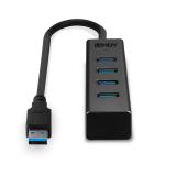 Lindy - 43324 hub de interfaz USB 3.2 Gen 1 (3.1 Gen 1) Type-A 5000 Mbit/s Negro