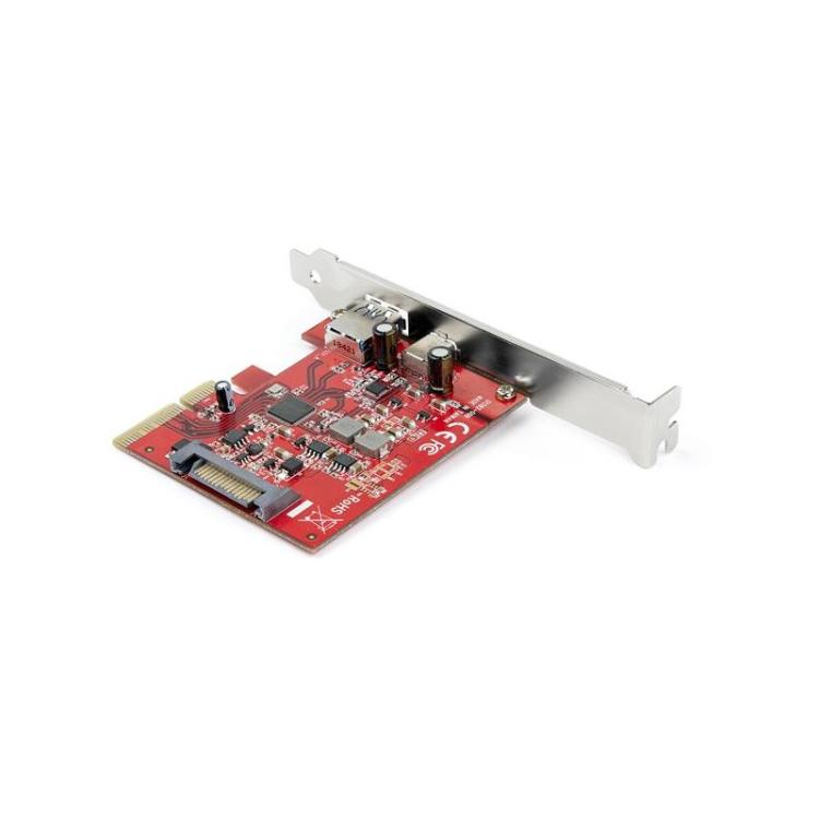 StarTech.com - Tarjeta PCI Express USB-C USB-A de 2 Puertos - USB 3.2 Gen 2 (10Gbps) Tipo C - Hub Interno USB para Windows Mac y
