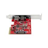 StarTech.com - Tarjeta PCI Express USB-C USB-A de 2 Puertos - USB 3.2 Gen 2 (10Gbps) Tipo C - Hub Interno USB para Windows Mac y