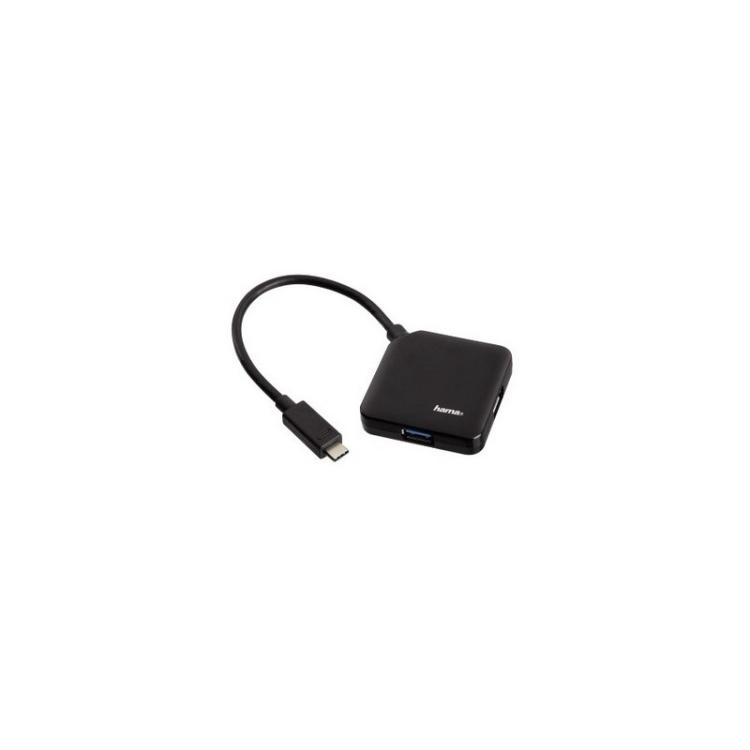 Hama - 00135750 hub de interfaz USB 3.2 Gen 1 (3.1 Gen 1) Type-C 5000 Mbit/s Negro