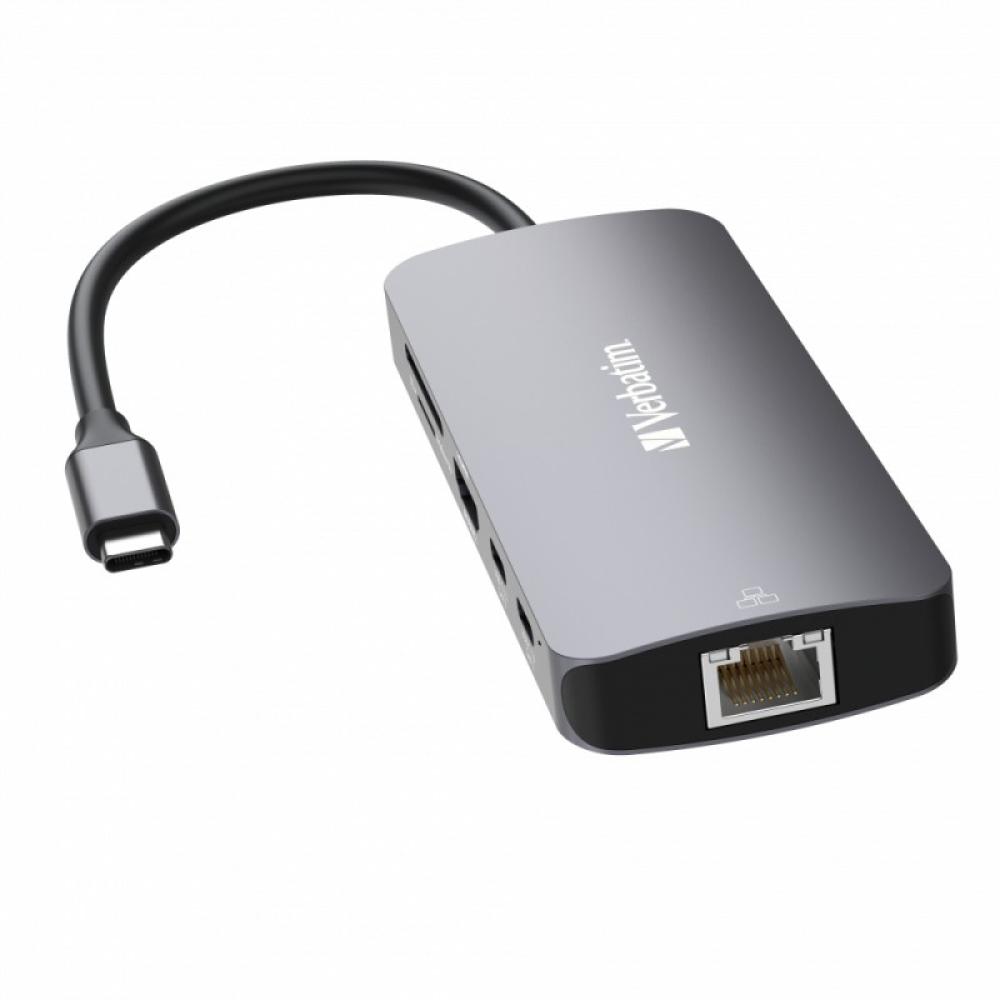 Verbatim - CMH-09 USB Tipo C 10000 Mbit/s Plata