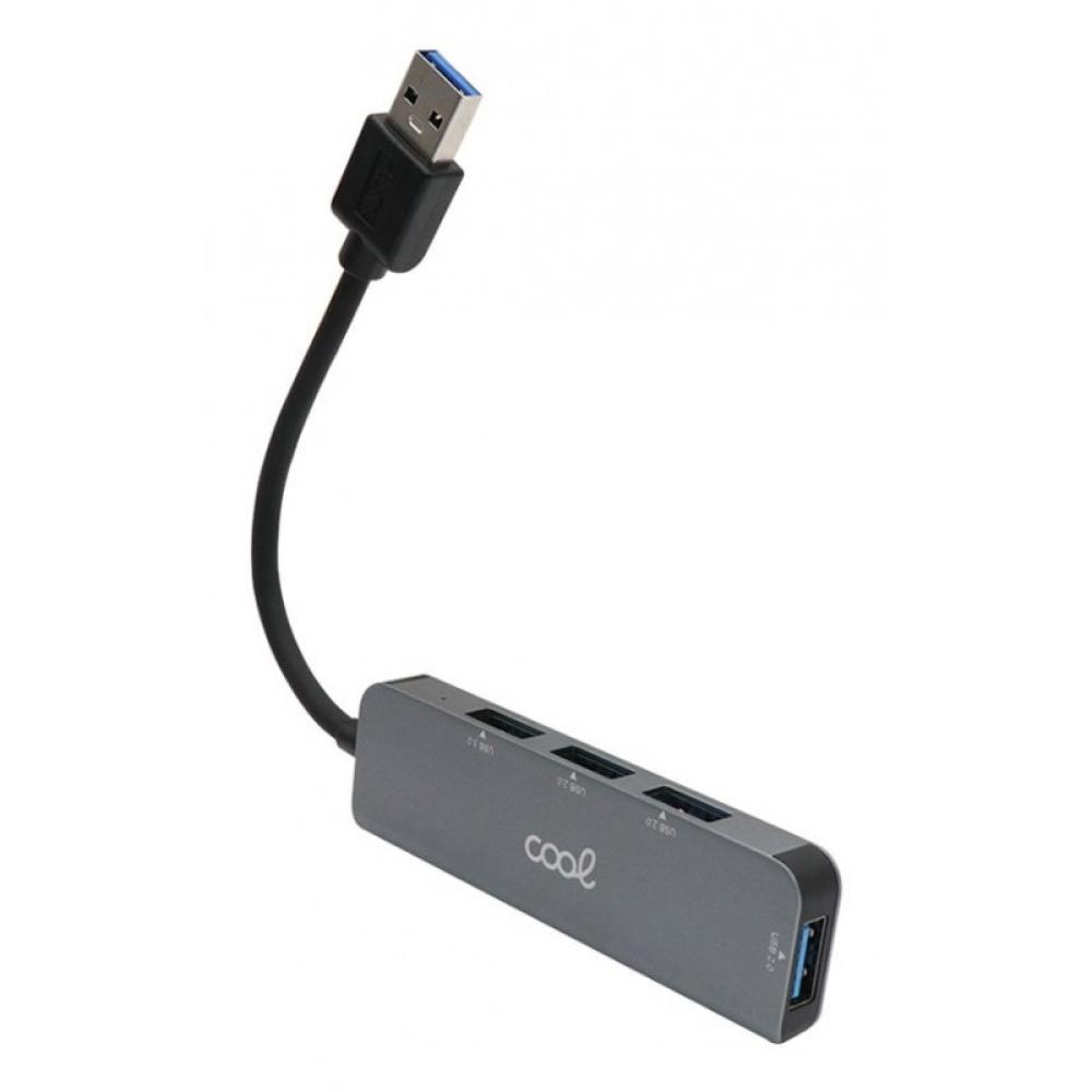 COOL Accesorios - 8434847053752 hub de interfaz USB 3.2 Gen 1 (3.1 Gen 1) Type-A 640 Mbit/s Gris