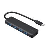 Gembird - UHB-CM-U3P4P-01 hub de interfaz USB 3.2 Gen 1 (3.1 Gen 1) Type-C Negro