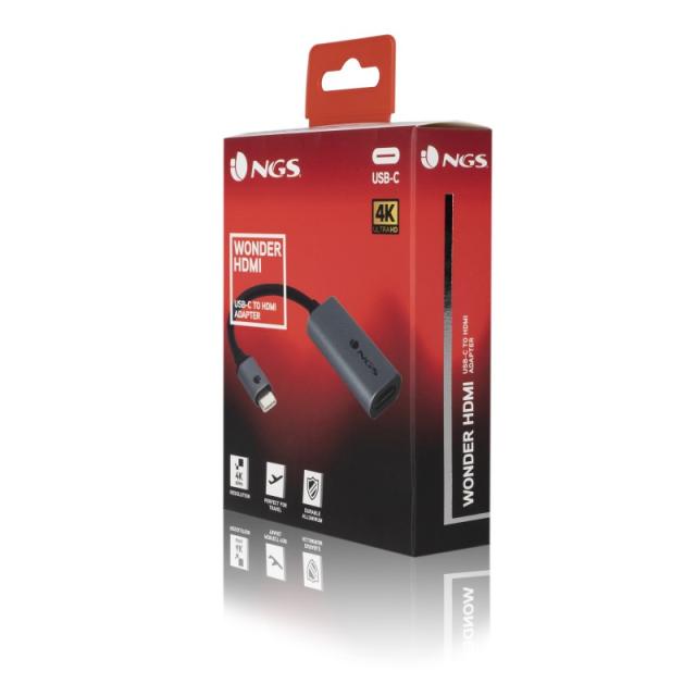 NGS - WONDERHDMI Adaptador gráfico USB Negro, Gris