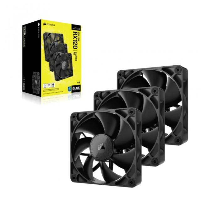 Corsair - iCUE LINK RX120 Carcasa del ordenador Ventilador 12 cm Negro 3 pieza(s)