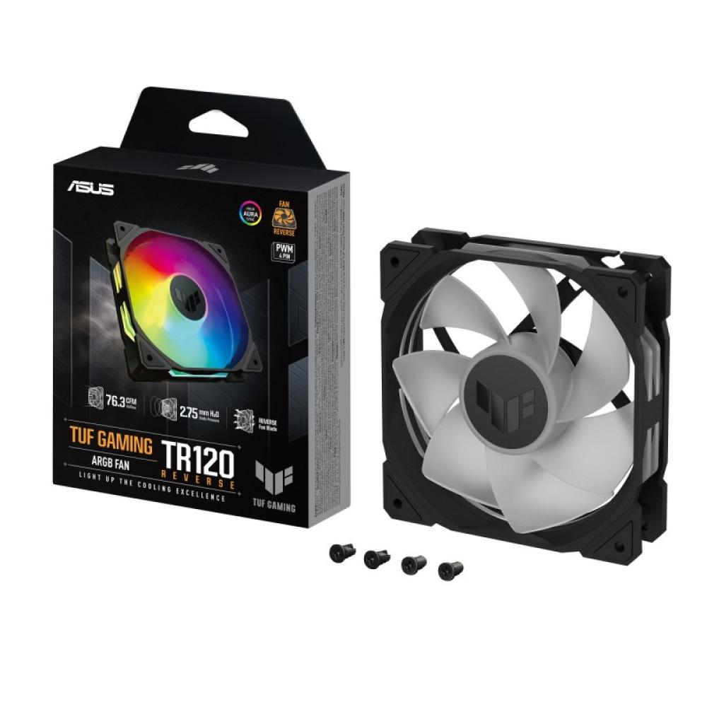 ASUS - TUF Gaming TR120 ARGB Reverse Fan - Single Pack Carcasa del ordenador Ventilador 12 cm Negro