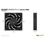 be quiet! - SILENT WINGS PRO 4 / 120mm PWM Carcasa del ordenador Ventilador 12 cm Negro 1 pieza(s)