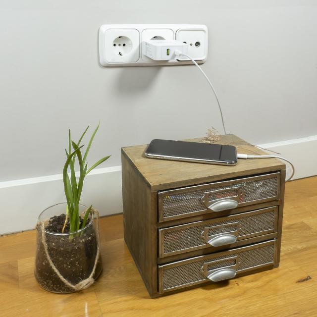 TooQ - 10.10.0601 cable de conector Lightning 1 m Blanco