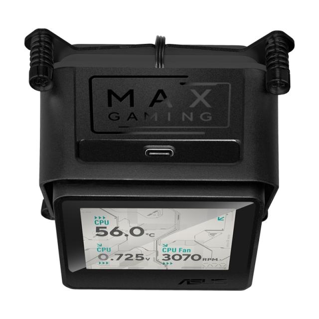 ASUS - MAX GAMING LC 360 ARGB LCD Procesador Sistema de refrigeración líquida todo en uno 12 cm Negro