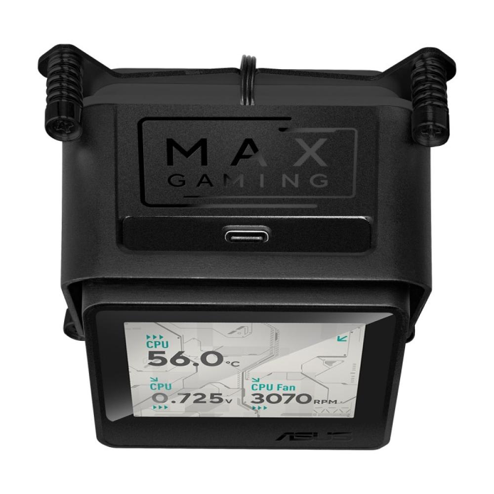 ASUS - MAX GAMING LC 360 ARGB LCD Procesador Sistema de refrigeración líquida todo en uno 12 cm Negro