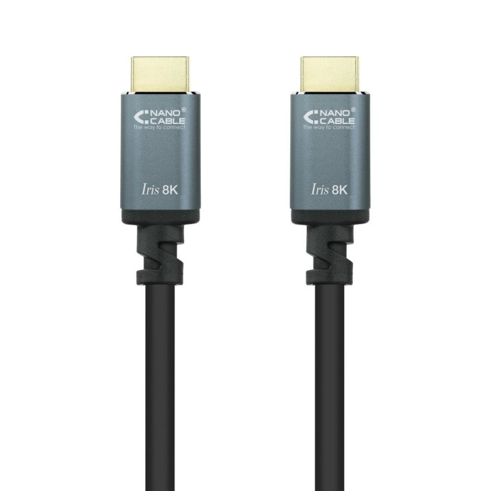 Nanocable - Cable HDMI 2.1 IRIS 8K A/M-A/M, Negro, 2 Metros