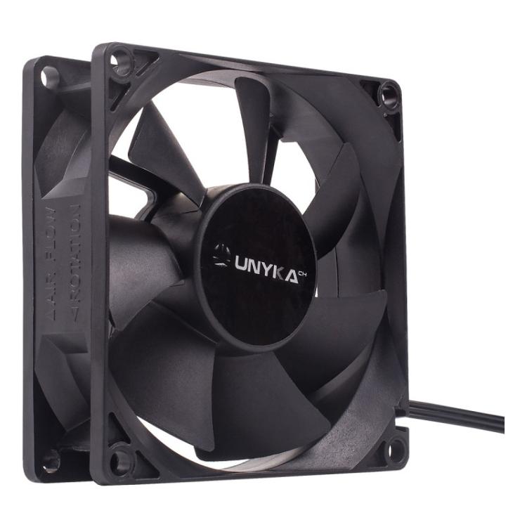 UNYKAch - 51786 computer cooling system Carcasa del ordenador Ventilador 8 cm Negro