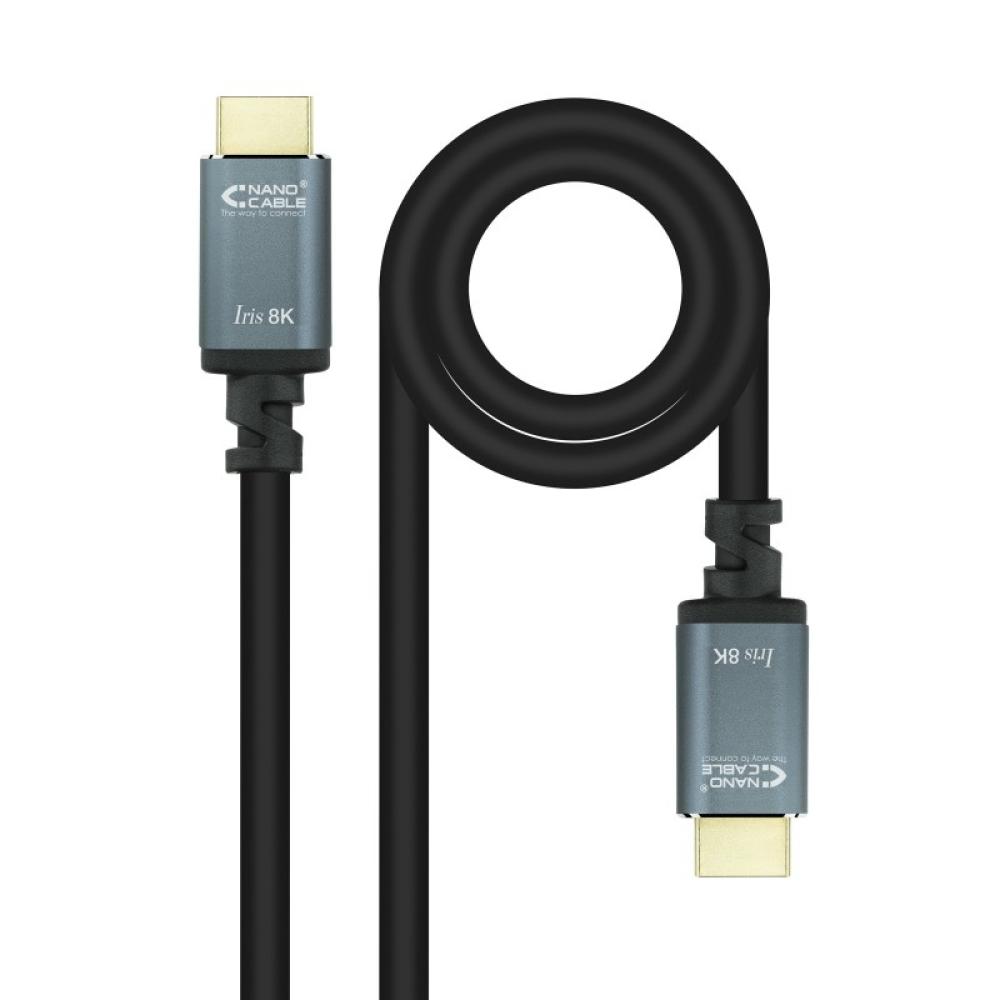 Nanocable - Cable HDMI 2.1 IRIS 8K A/M-A/M, Negro, 2 Metros