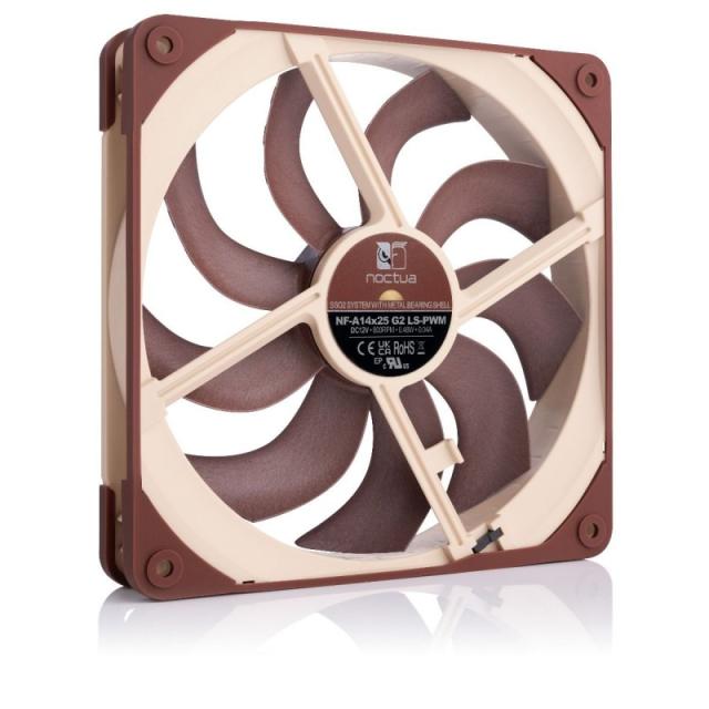 Noctua - NF-A14X25 G2 LS-PWM sistema de refrigeración para ordenador Carcasa del ordenador Refrigerador de aire 14 cm Beige, Mar
