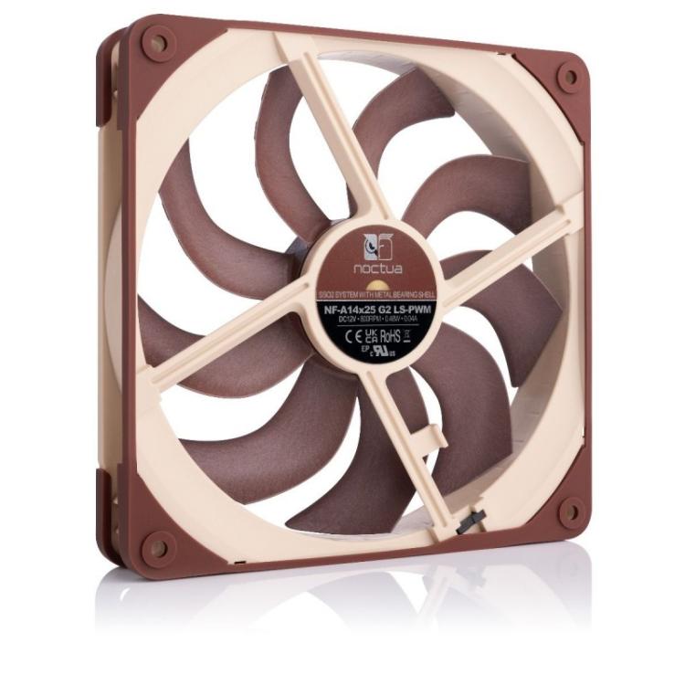 Noctua - NF-A14X25 G2 LS-PWM sistema de refrigeración para ordenador Carcasa del ordenador Refrigerador de aire 14 cm Beige, Mar