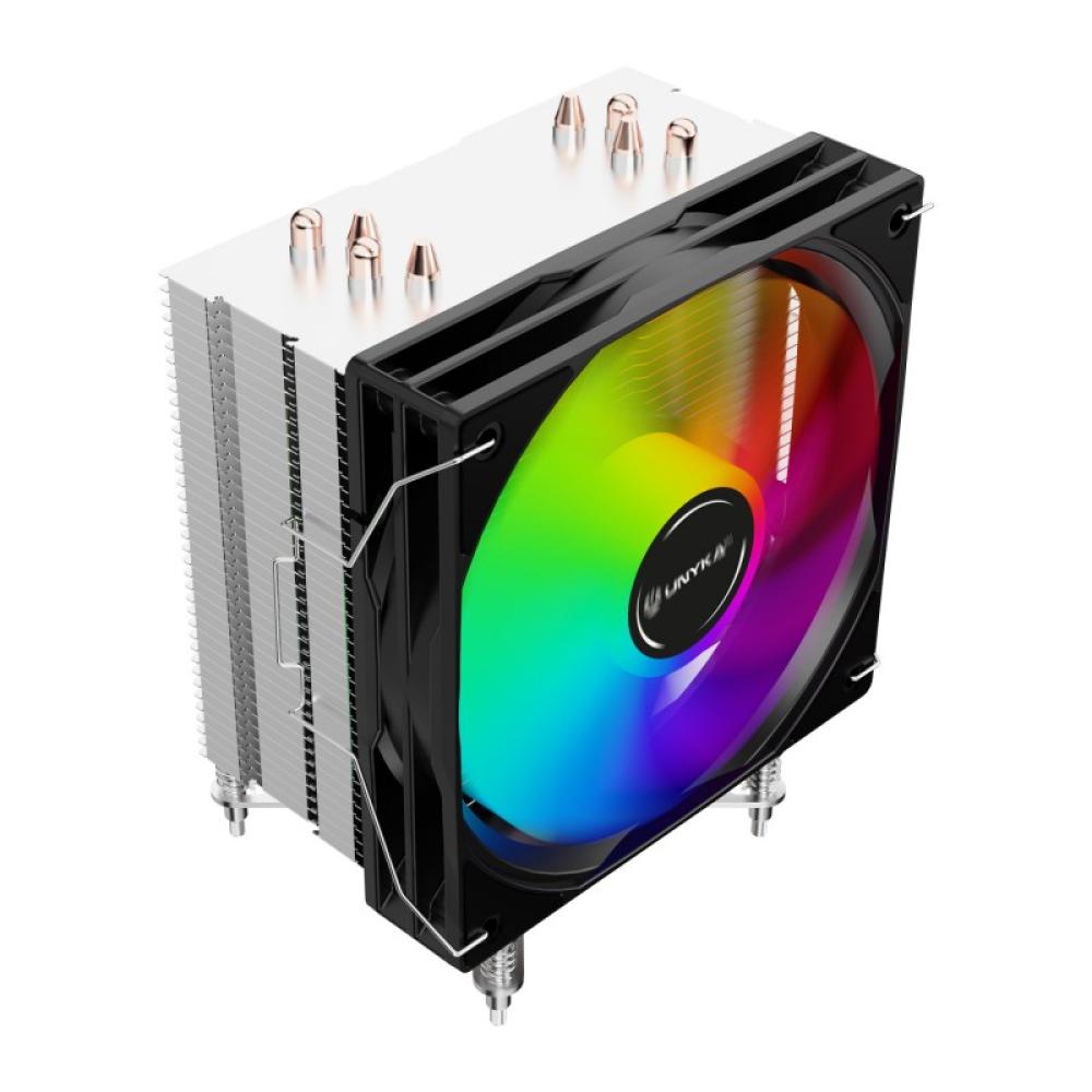 UNYKAch - UNYCOOL H41 ARGB Procesador Refrigerador de aire 12 cm Negro, Blanco 1 pieza(s)