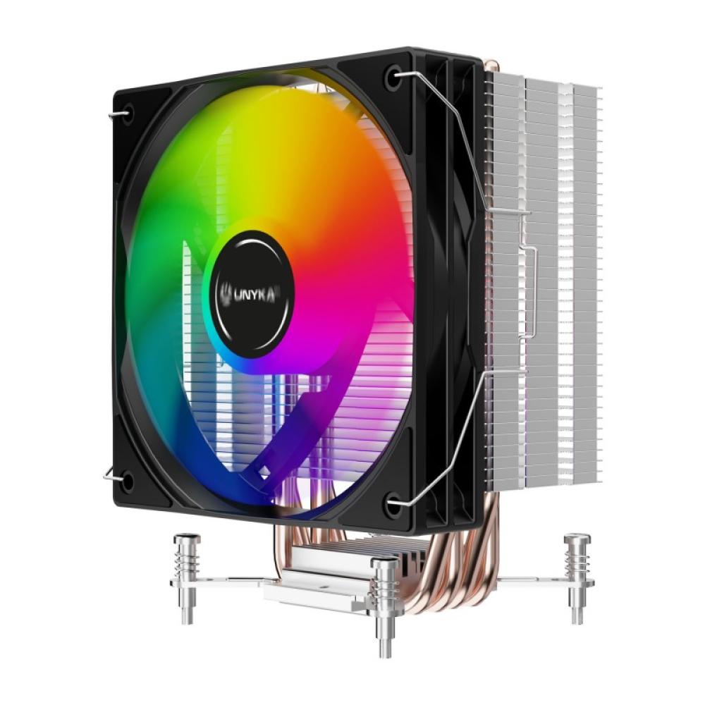UNYKAch - UNYCOOL H41 ARGB Procesador Refrigerador de aire 12 cm Negro, Blanco 1 pieza(s)