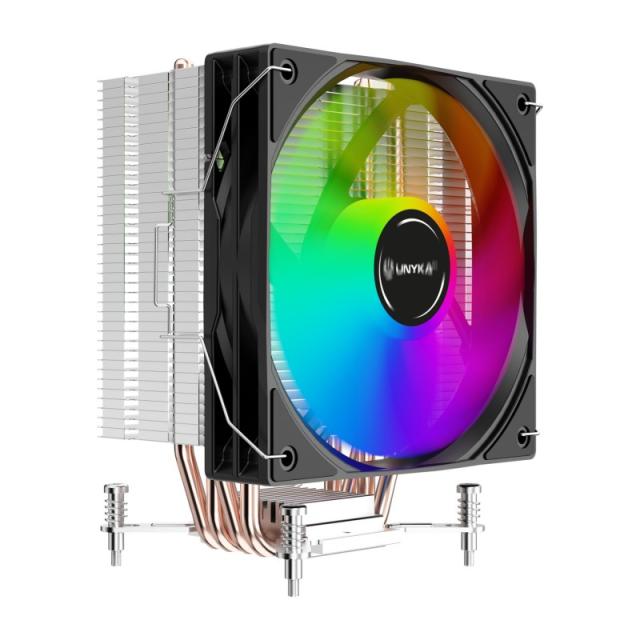UNYKAch - UNYCOOL H41 ARGB Procesador Refrigerador de aire 12 cm Negro, Blanco 1 pieza(s)