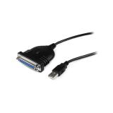 StarTech.com - Cable de 1,8m Adaptador de Impresora Paralelo DB25 a USB A - H/M