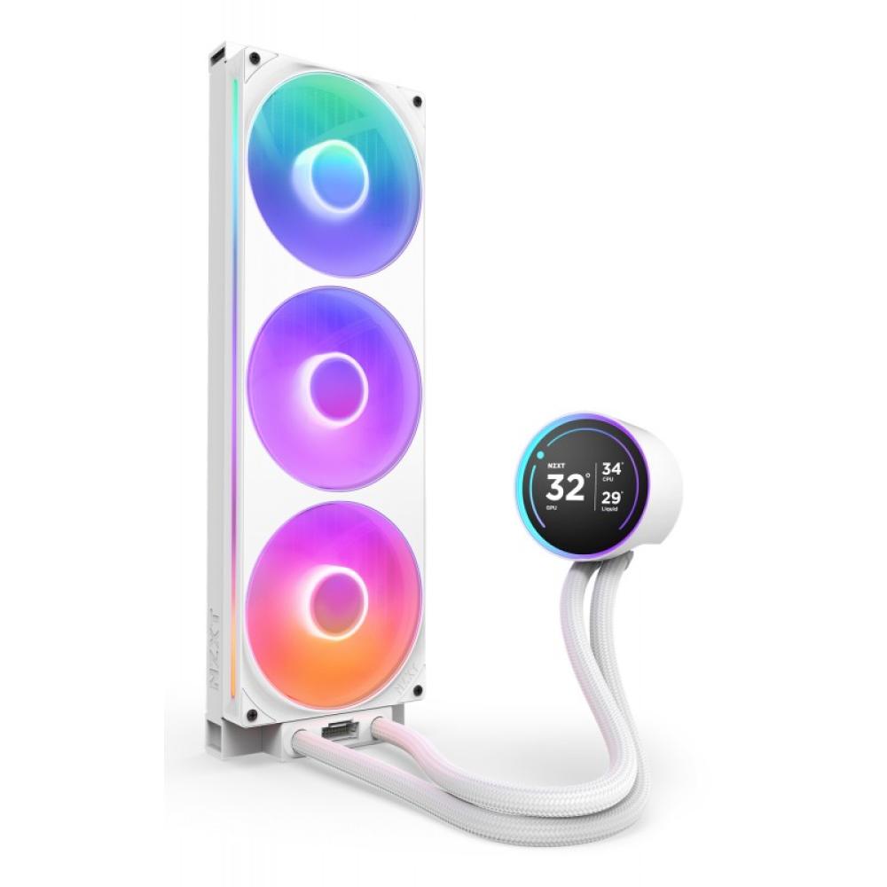 NZXT - Kraken Elite 420 RGB Procesador Sistema de refrigeración líquida todo en uno 14 cm Blanco 1 pieza(s)