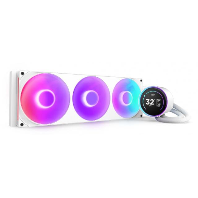 NZXT - Kraken Elite 420 RGB Procesador Sistema de refrigeración líquida todo en uno 14 cm Blanco 1 pieza(s)