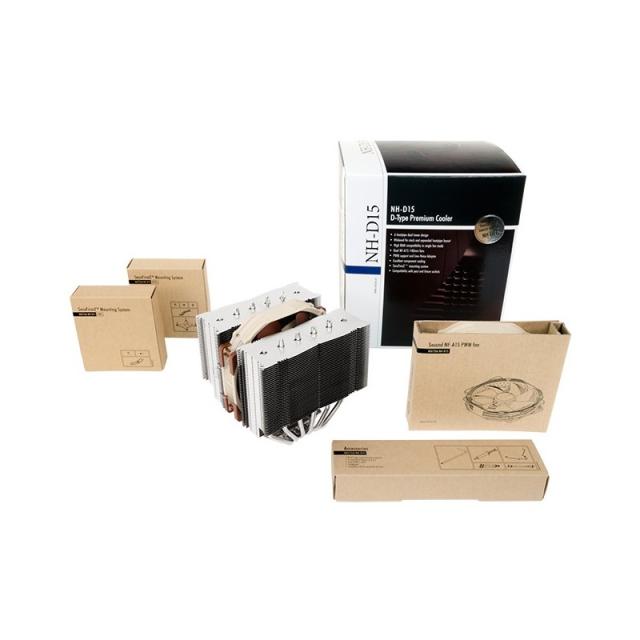 Noctua - NH-D15 sistema de refrigeración para ordenador Procesador Enfriador 14 cm Beige, Marrón, Acero